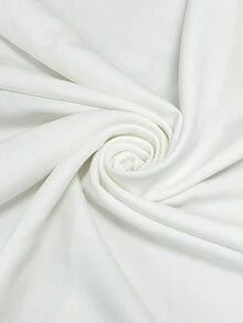 Elenzga 女士优雅时尚通勤休闲迷人复古浪漫假日长袖腰部聚拢A字下摆前开蕾丝花边纯色衬衫（蕾丝花边随机） - 白色 - 查看 7