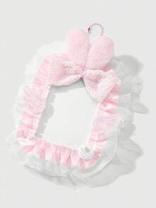 ROMWE Kawaii 1 cái Phong cách Ins Dễ thương & Quyến rũ Đa năng Chất lượng cao Thỏ nhồi bông màu hồng thủ công Nơ ruy băng Acrylic Lấp lánh Cánh Trái tim Dâu tây Trang trí Giá đựng thẻ lớn, Dây đeo thẻ ID, Móc khóa & Mặt dây túi, Thích hợp cho nhân viên văn phòng, sinh viên, Trang phục hàng ngày, Quà tặng ngày lễ - Hồng - Xem 4