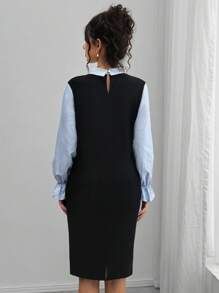 Momance Casual Long Sleeve Fitted Maternity Dress, Suitable For Everyday Wear