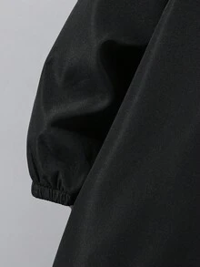 SHEIN Teens Boys' Casual Comfortable Versatile Thermal Lined Hooded Long Jacket Suitable For Christmas, Home, Commute, School, Daily Casual, Travel, Outdoor Party, Sports, Fall Autumn And Winter Clothes Boys Long Coats Winter Coat Boys Long Black Coat Hooded Coat For Boys Plush Coat - Black - View 4