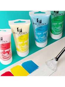 2.54oz Tube Acrylic Paint Waterproof Art Supplies For Hand-Painting Clothes Shoes Walls DIY Creative Graffiti Flower Stone Pebble Painting Ball Shoes Mother's Day Gift For Mom,Back To School,School Supplies