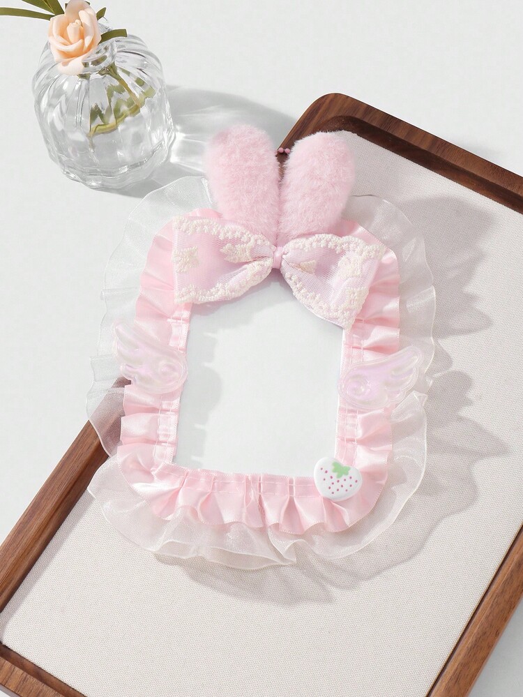 ROMWE Kawaii 1 cái Phong cách Ins Dễ thương & Quyến rũ Đa năng Chất lượng cao Thỏ nhồi bông màu hồng thủ công Nơ ruy băng Acrylic Lấp lánh Cánh Trái tim Dâu tây Trang trí Giá đựng thẻ lớn, Dây đeo thẻ ID, Móc khóa & Mặt dây túi, Thích hợp cho nhân viên văn phòng, sinh viên, Trang phục hàng ngày, Quà tặng ngày lễ - Hồng - Xem 9