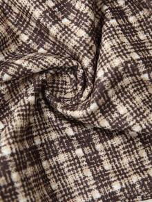 SHEIN Clasi 女士高腰格子复古英伦风格西装裤，带口袋，适合日常通勤和多种场合，秋季 - 彩色 - 查看 7