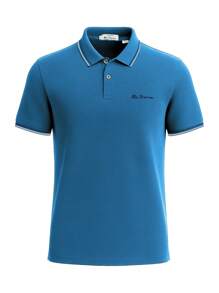 Men Polo Shirts - Blue - View 4