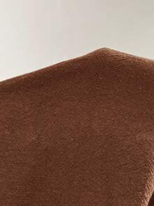 SHEIN EZwear Plus Size Women's Solid Color Drawstring Waist Wide Leg Casual Cotton Pants