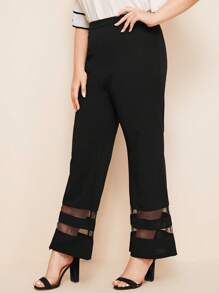 Mulvari Plus Mesh Insert Flare Leg Pants