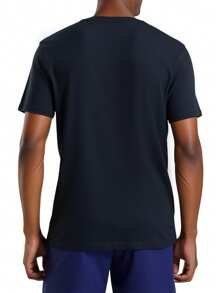 Hugo Boss 男士字母印花圆领短袖休闲百搭T恤 - 404深藍色 - 查看 2