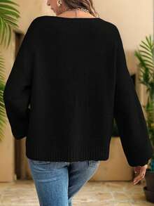 EURMUSE Casual Loose Solid Color Tie Front Long Sleeve Cardigan For Women,Cardigans,Petite,Tall