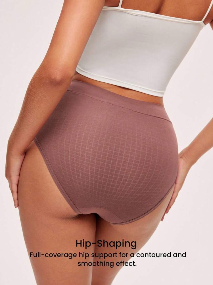 3팩 코튼 하이웨스트 브리프 여성 속옷 팬티 세트-파스텔 컬러