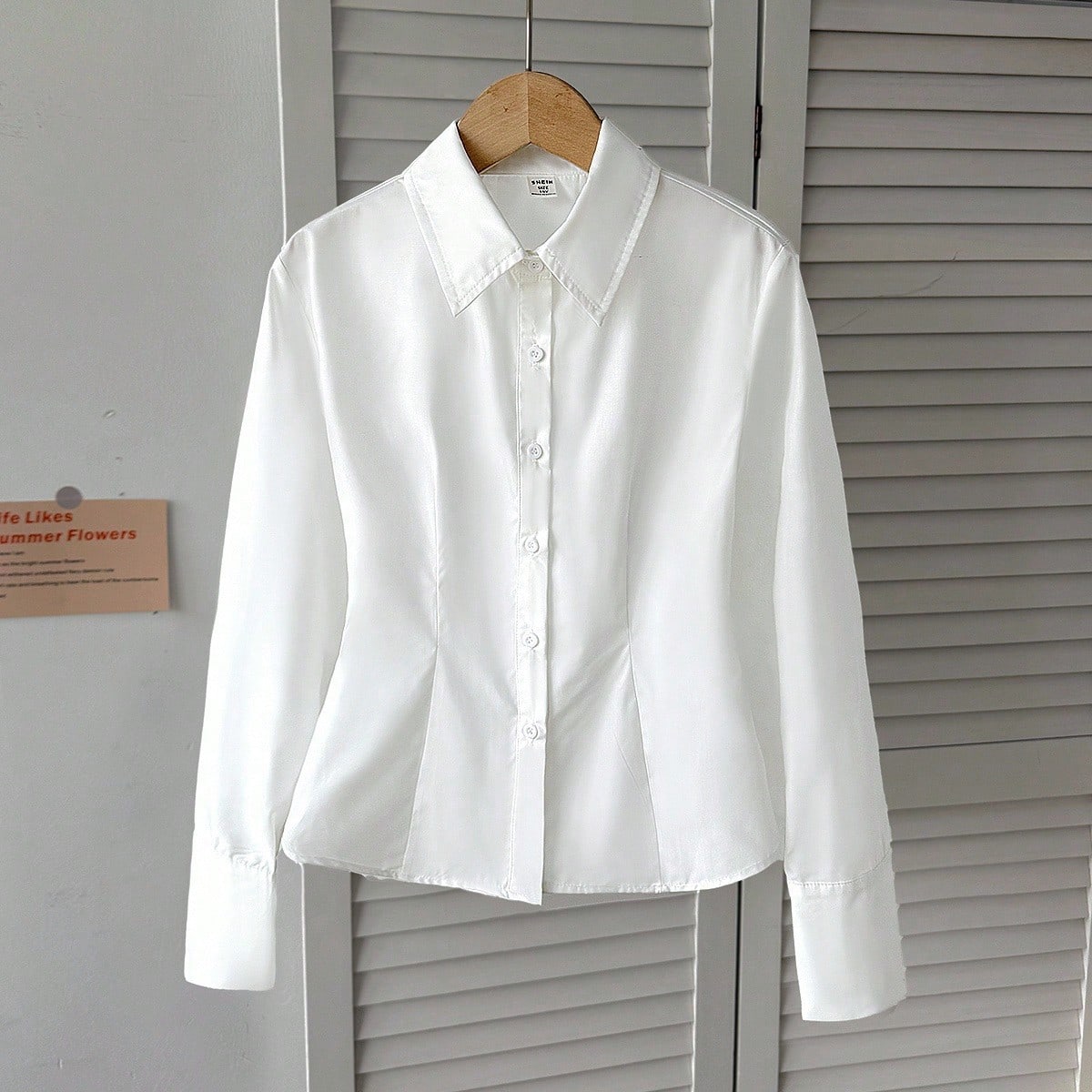 Blusa envolvente de manga farol de color blanco sólido elegante para niñas preadolescentes, para uso diario, de vuelta a la escuela
