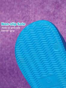 Nick 90s | SHEIN 可爱卡通恐龙和卡通人物图案儿童一脚蹬拖鞋，适合幼儿和儿童，防滑速干淋浴滑梯，轻便耐用的 EVA 材质，适合室内、浴室、游乐场、游泳池、海滩室内室外 - 藍色 - 查看 5