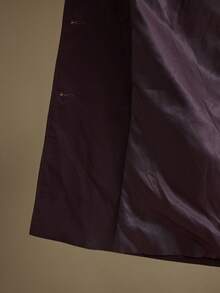 Ontre 2025新款现代都市风深棕色中长款女式风衣翻领宽松版型肩带长袖真口袋商务通勤休闲风秋季服装 - 鏽棕色 - 查看 8