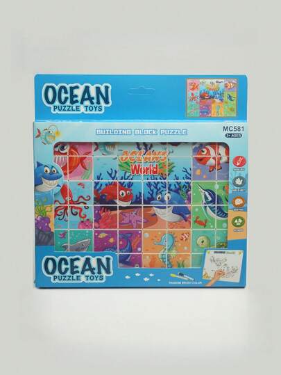 Zazumi Ocean World Building Blocks Puzzle For Kids Educational STEM Toys Creative Learning Games For Children Brain Teaser Puzzle Set Toddler Toys Birthday Gifts For Boys Girls