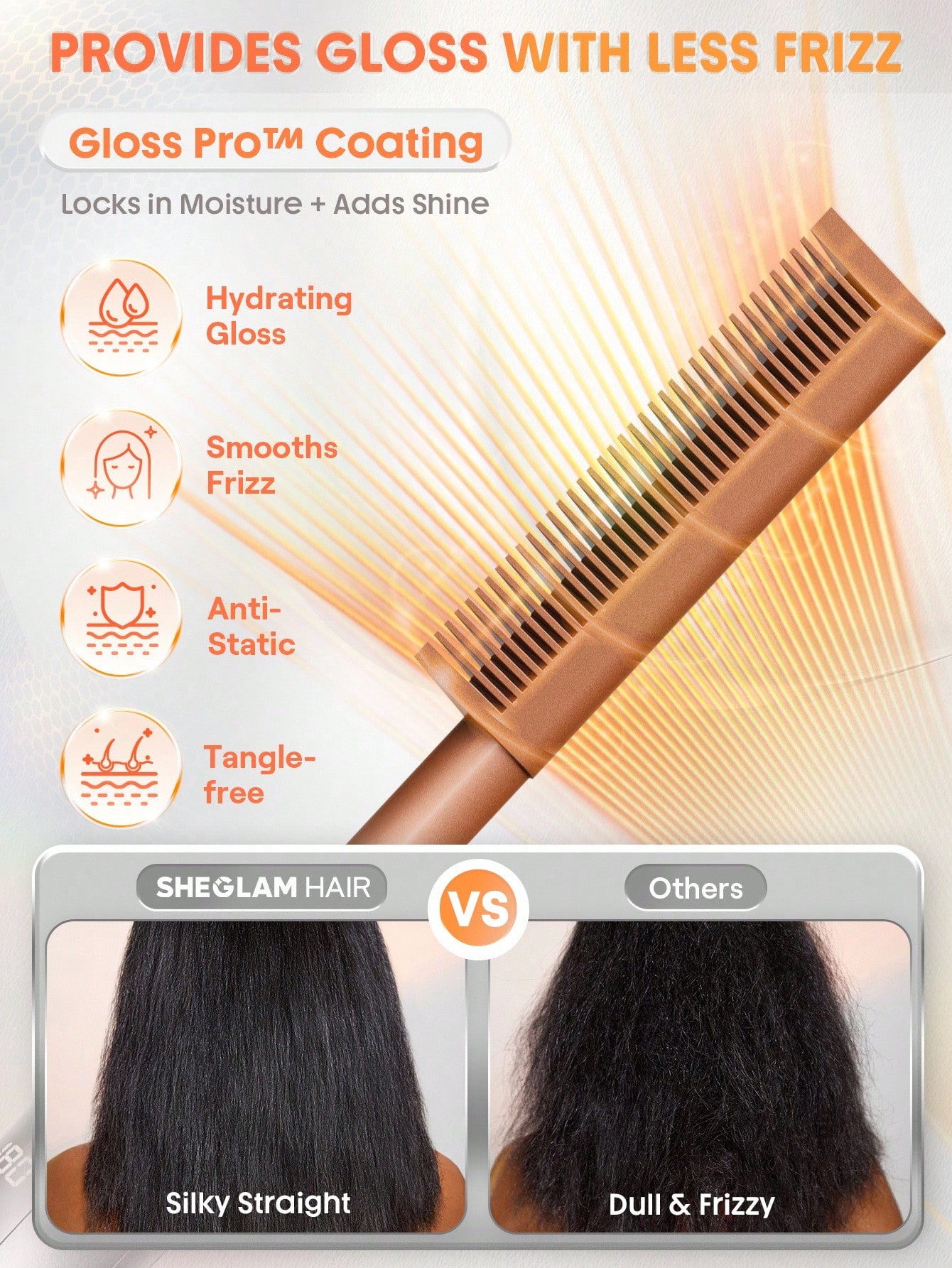 Anti-Burn Hot Comb - US Plug 5