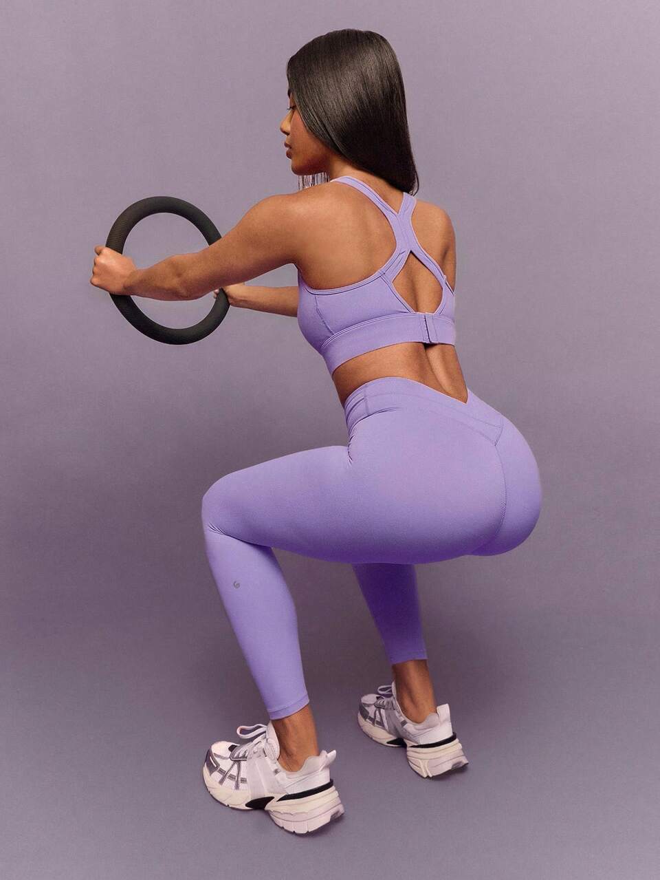 Legging Compressiva Crossover com Costas Esculpidas FeatherFit™, Forma Macia e Elástica, Alta Intensidade, Corrida, Exercícios, Academia, Estúdio, Uso Diário Ativo, 24"