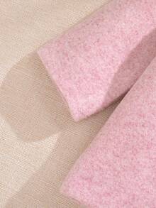 SHEIN 女婴秋季服装休闲风格外套蝴蝶结装饰开衫 - 粉色 - 查看 6