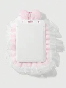 ROMWE Kawaii 1 cái Phong cách Ins Dễ thương & Quyến rũ Đa năng Chất lượng cao Thỏ nhồi bông màu hồng thủ công Nơ ruy băng Acrylic Lấp lánh Cánh Trái tim Dâu tây Trang trí Giá đựng thẻ lớn, Dây đeo thẻ ID, Móc khóa & Mặt dây túi, Thích hợp cho nhân viên văn phòng, sinh viên, Trang phục hàng ngày, Quà tặng ngày lễ - Hồng - Xem 3