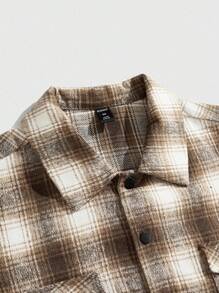 ROMWE MEN Street Life Men's Plaid Single-Breasted Casual Vest With Pockets