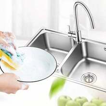 SHEIN 1 pieza Dispensador de líquido lavavajillas y cepillo con recipiente rellenable para líquido de jabón, color aleatorio, decoración del hogar, regalos de Navidad, regalos para el hogar, decoración de la habitación