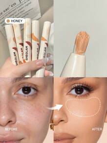 SHEGLAM 完美肌膚高遮瑕遮瑕膏-蜂蜜 20 色液體遮瑕刷保濕輕盈全天保濕遮瑕膏化妝品促銷遮瑕膏 品牌 美容 化妝 化妝品 適合女性與女孩 完美搭配冬季 Y2K 時尚 流行 生日禮物 假期 派對準備就緒 最佳顏色
