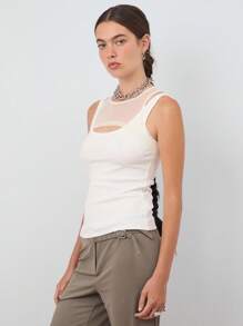 COUREZ Double Layer Vest / /Y2K Going Out Outfits Fall Women Clothes Fall Clothes Cute Tops