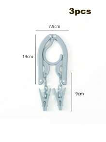 SHEIN Portable Folding Clothes Hanger - Easy To Store, New Material, No Old Materials Added, Multi-Color Clips To Meet Different Drying Needs, Non-Slip Design, Shoulder Support, Can Be Enlarged And Reduced, A Must-Have For Travel, Saves Wardrobe Space!(The Product May Have Slight Color Changes Due To Batch Problems, But The Quality Remains Unchanged And Does Not Affect The Appearance And Use)