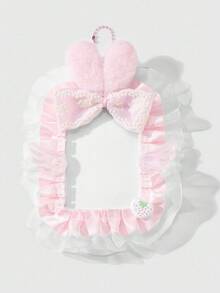 ROMWE Kawaii 1 cái Phong cách Ins Dễ thương & Quyến rũ Đa năng Chất lượng cao Thỏ nhồi bông màu hồng thủ công Nơ ruy băng Acrylic Lấp lánh Cánh Trái tim Dâu tây Trang trí Giá đựng thẻ lớn, Dây đeo thẻ ID, Móc khóa & Mặt dây túi, Thích hợp cho nhân viên văn phòng, sinh viên, Trang phục hàng ngày, Quà tặng ngày lễ - Hồng - Xem 1