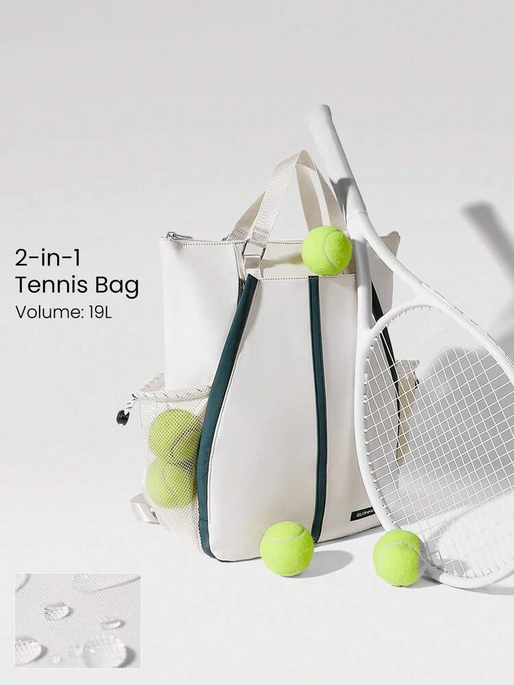 Mochila de 19L con correas ajustables para el hombro, de múltiples capas, para almacenamiento de raquetas, para tenis, golf y uso casual diario