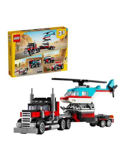 LEGO 31146 Flatbed Truck With Helicopter Kids Building Block Set