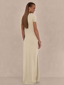 MUSERA 垂褶前襟褶皱长裙，春假粉彩夏季毕业典礼、舞会、优雅伊比沙岛婚礼宾客假日海滩之夜婚礼宾客，优雅约会之夜圣诞节，秋季冬季