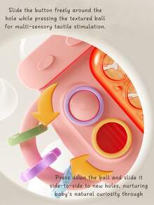 Zazumi Baby Bottle Pull String Rattle Toy - Montessori Sensory Teether For Fine Motor Skills, Early Learning Shaker With Textured Grips & Beads, Infant Developmental Toy Gift For 6-18 Months (Pink Blue Options) - Multicolor - View 5