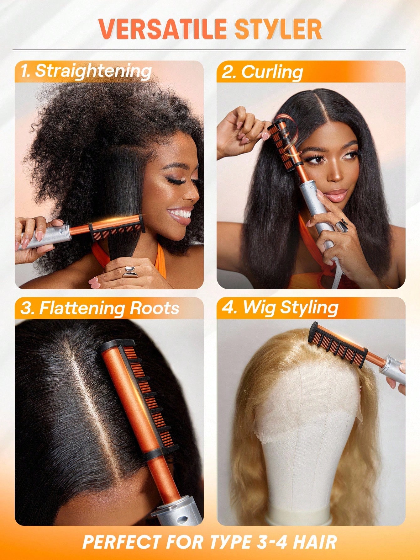Anti-Burn Hot Comb - US Plug 4