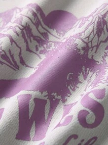 Camiseta casual de manga curta com caimento solto para meninas pré-adolescentes, camiseta com estampa de letras engraçadas nas costas, adequada para outono, uso diário no inverno, atividades ao ar livre, férias, moda urbana, festas e lazer - Cinza - Ver 6