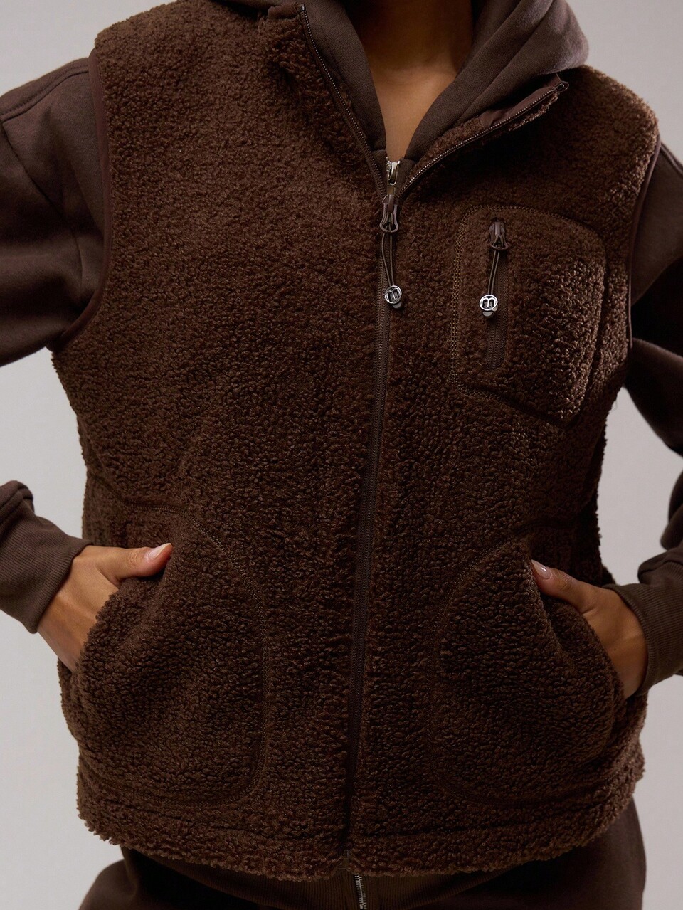 Active Fleece Sleeveless Zip Gilet Jacket Wear Fitness Gym Desert Runner Fitness Winter