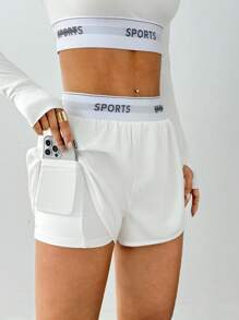 Dewbera Women's Casual Versatile Yoga Shorts White Workout Shorts Loose Workout Shorts White Track Shorts White Running Shorts