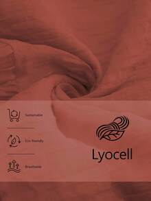 Aalyst 女式优雅轻盈奢华休闲度假通勤舒适纯色天丝半透明面料交叉领口落肩袖松紧腰带侧袋长裙，春夏 - 鏽棕色 - 查看 3