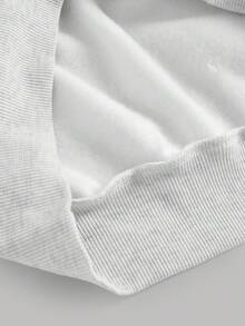 Girlism 2 件套青少年女孩灰色基本款半拉链连帽衫和抽绳运动裤、休闲运动服、家居服 - 淺灰色 - 查看 5