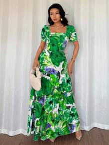 Rafferiza 女士优雅刺绣印花长裙 - 彩色 - 查看 6