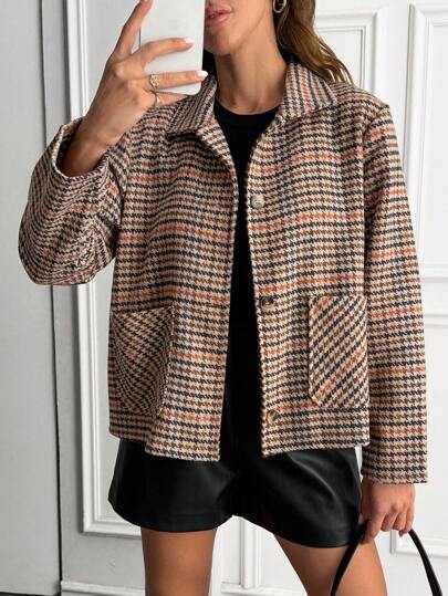 Plus Size Women Multicolor Button Detailed Jackets