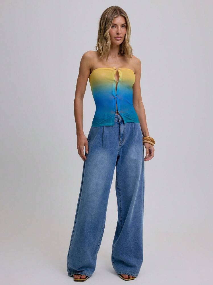MUSERA Top bandeau tipo anillo para vacaciones, estilo Ibiza, bohemio, club sexy, top tubo, sueño de vacaciones, festival, otoño, carnaval, verano, primavera - Multicolor - Añade 5