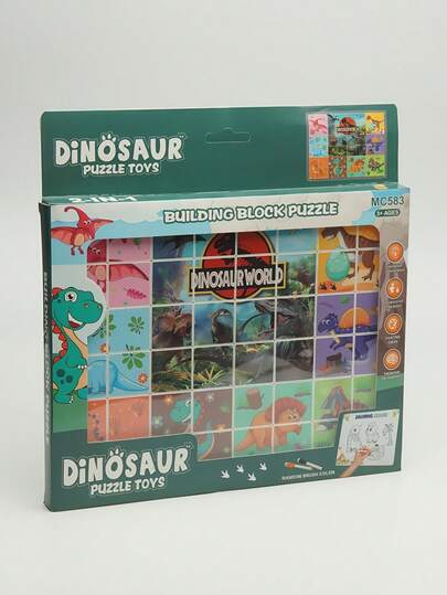 Zazumi Dinosaur World Building Blocks Puzzle STEM Toys For Kids Educational Learning Toys Creative Construction Toys For Children Toddler Boys Girls Birthday Gift Preschool Learning Activities Brain Teaser Toys