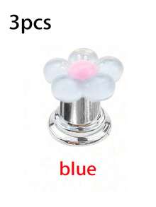 3-1 件花卉卡通马桶冲水手柄、花形马桶冲水按钮、马桶水箱按钮、花形马桶按压器、马桶冲水按钮推杆工具、创意花朵抽屉柜拉手 - 轻松按压，时尚浴室配件，优雅触感，适合长钉设计