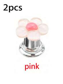 3-1 件花卉卡通马桶冲水手柄、花形马桶冲水按钮、马桶水箱按钮、花形马桶按压器、马桶冲水按钮推杆工具、创意花朵抽屉柜拉手 - 轻松按压，时尚浴室配件，优雅触感，适合长钉设计