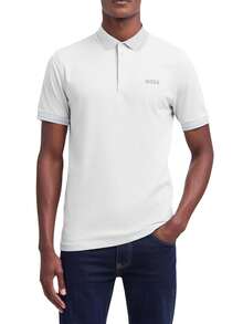 Hugo Boss Áo thun nam cổ bẻ tay ngắn thường ngày đa năng - 100 Trắng - Xem 1