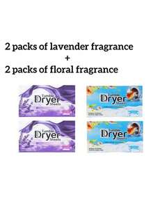 烘干机纸散装天然织物柔顺片植物薰衣草洗衣柔顺剂自然柔软并去除静电烘干机，织物柔顺片，洗衣伴侣，除臭除味香薰片，芳香防静电洗衣香薰片 - 彩色 - 查看 10