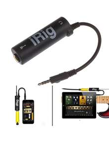 Guitar Interface I-Rig Converter Replacement Guitar For Phone Guitar Audio Interface Guitar Tuner Guitar Line I-Rig Converter Guitar Accessories - Black - View 1