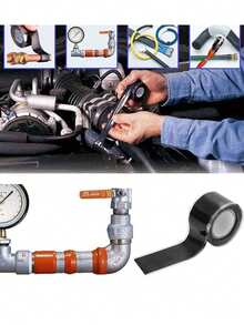 1 件防水泄漏修补胶带，自熔硅胶胶带，用于绝缘和管道密封 - 黑色 - 查看 5