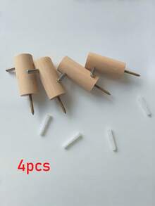 2 件/4 件实木衣帽钩，山毛榉木斜钩，壁钩，创意客厅、卧室、门后、木质玄关衣架、钥匙钩 - 杏色 - 查看 11