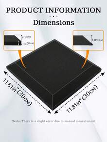TOUO 6-24 片大号方形斜边吸音泡沫板 12 英寸 x 12 英寸 x 2 英寸/12 英寸 x 12 英寸 x 1.18 英寸，高密度隔音墙板，8 种颜色，工作室和卧室隔音处理，隔音家居配件