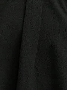 Nöista This Sleeveless Halter Top In Muted Olive Features A Draped Front And Wooden Bead Neckline, Creating A Relaxed, Flowy Silhouette. Perfect For Summer Outfits, Cute Summer Tops, Plus Size Summer Clothes, And Women's Summer Clothes. - Black - View 3